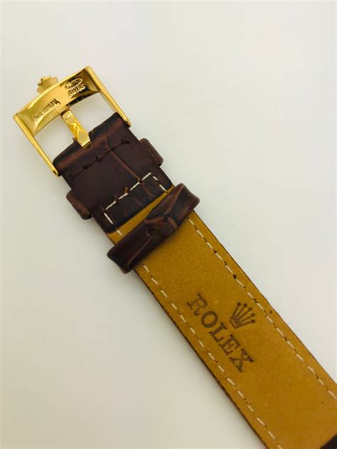 rolex leather strap and buckle.